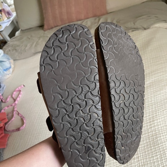 Birkenstock Milano Leather Sandals Sz 43 brown leather strap on sandals - Picture 7 of 12